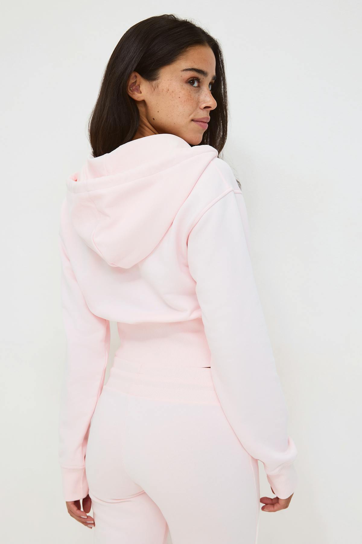 Slim fit zip hoodie - Pink