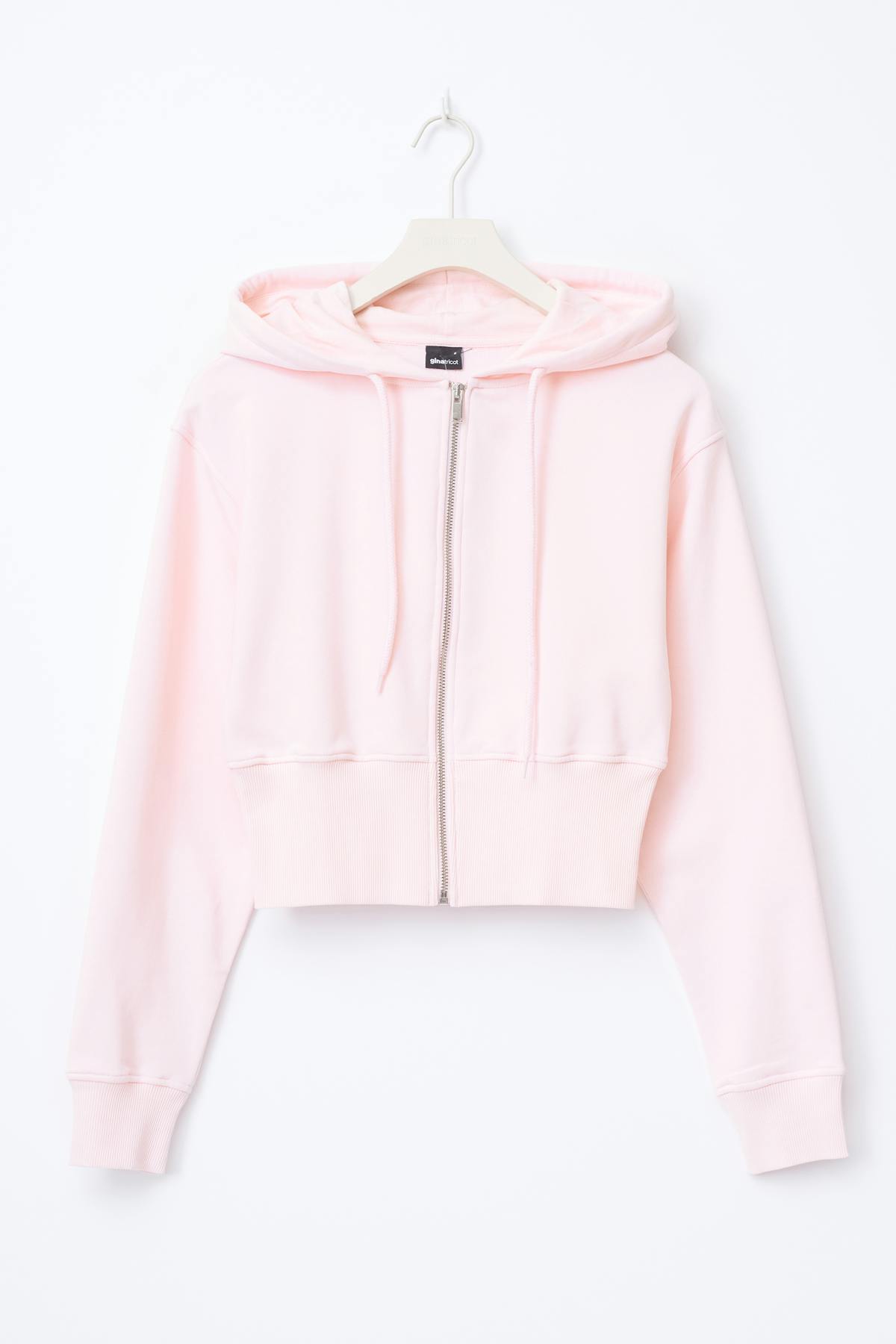 Slim fit zip hoodie - Pink
