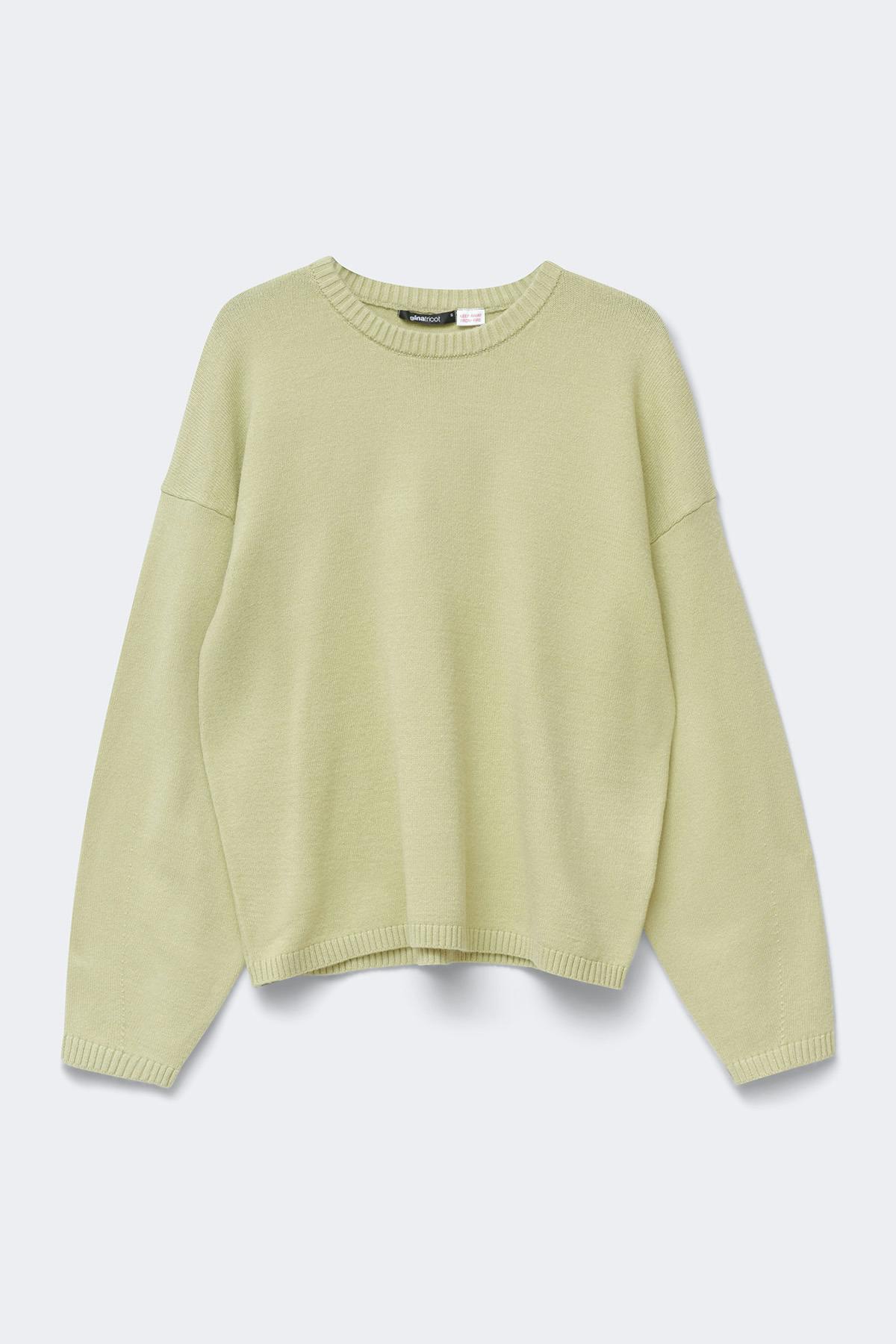 Knitted loungewear sweater - Green