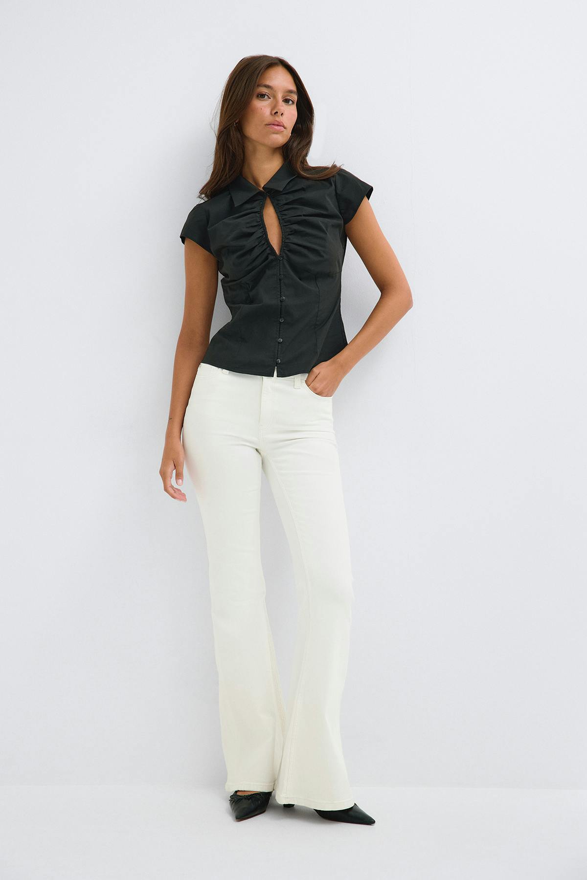 Ultra flare jeans - White