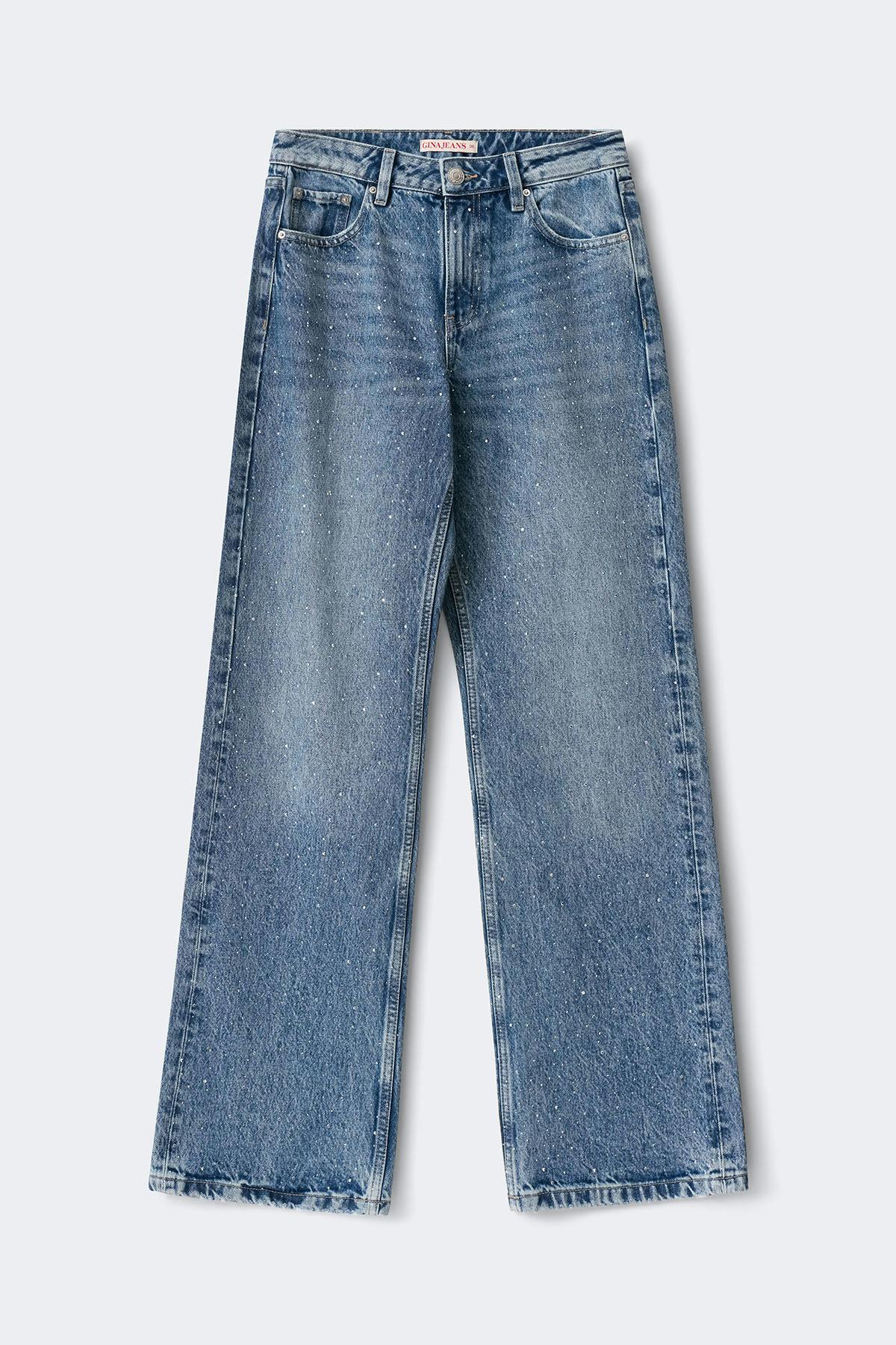 Rebel rhinestone jeans - Blue