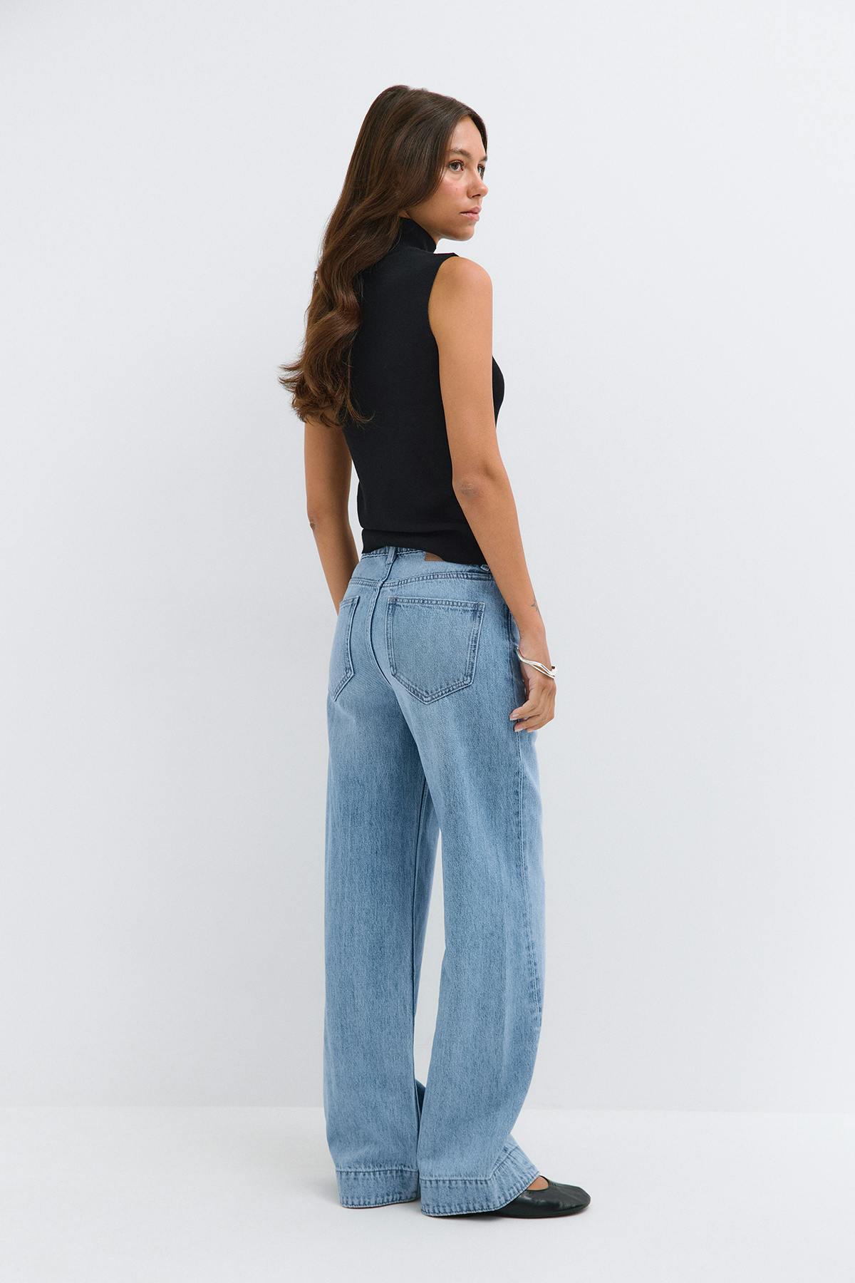 Twisted wide jeans - Blue