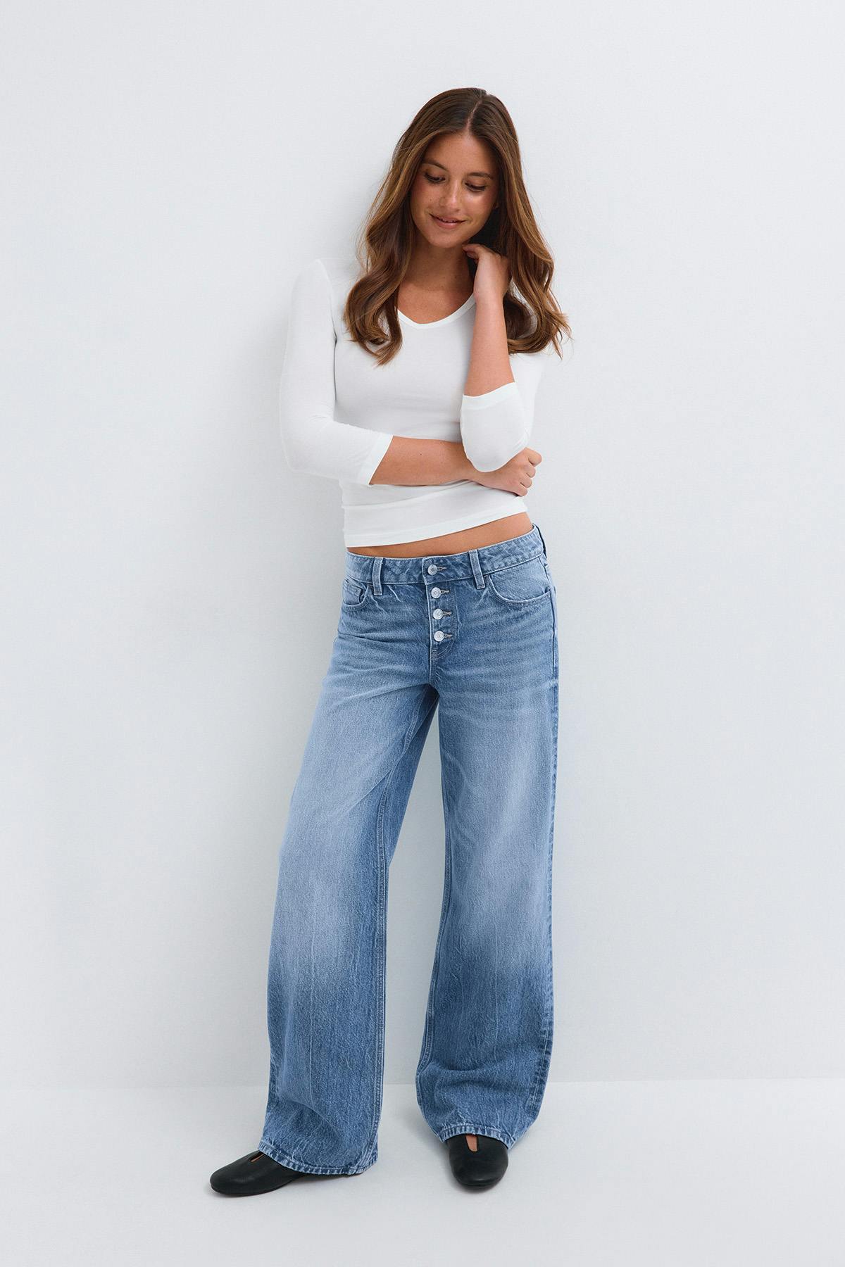 Button down jeans - Blue