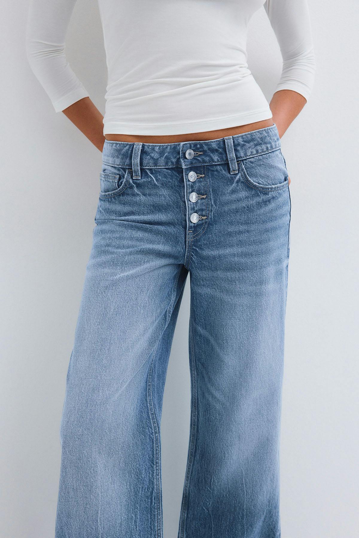 Button down jeans - Blue