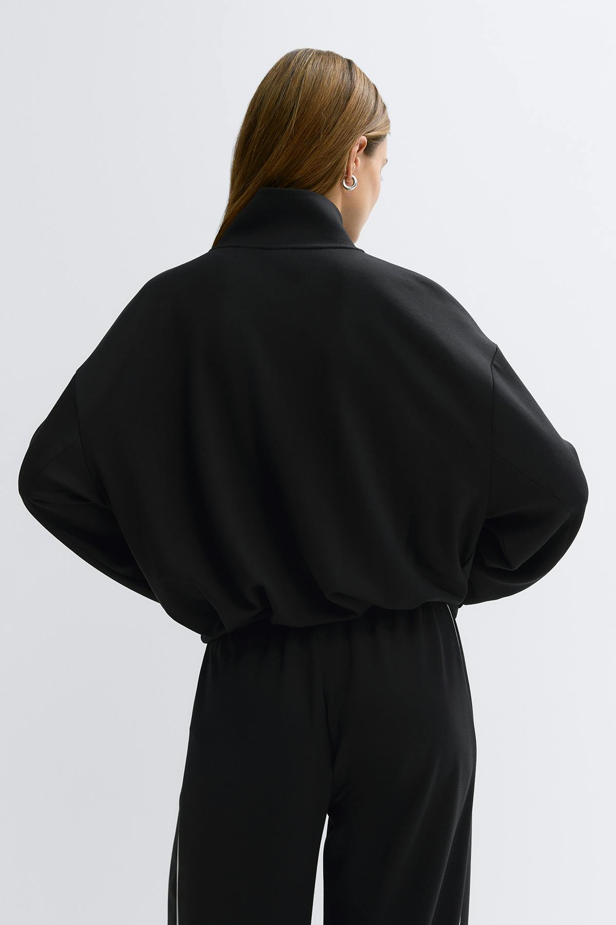 Soft sporty zip jacket - Black