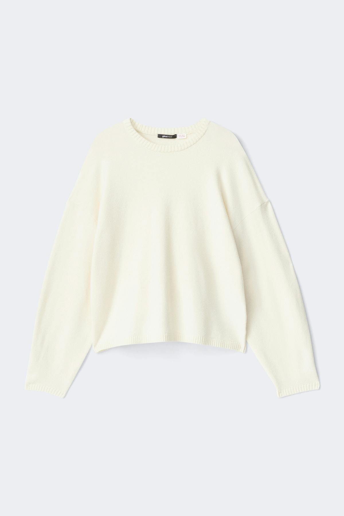 Knitted loungewear sweater - White
