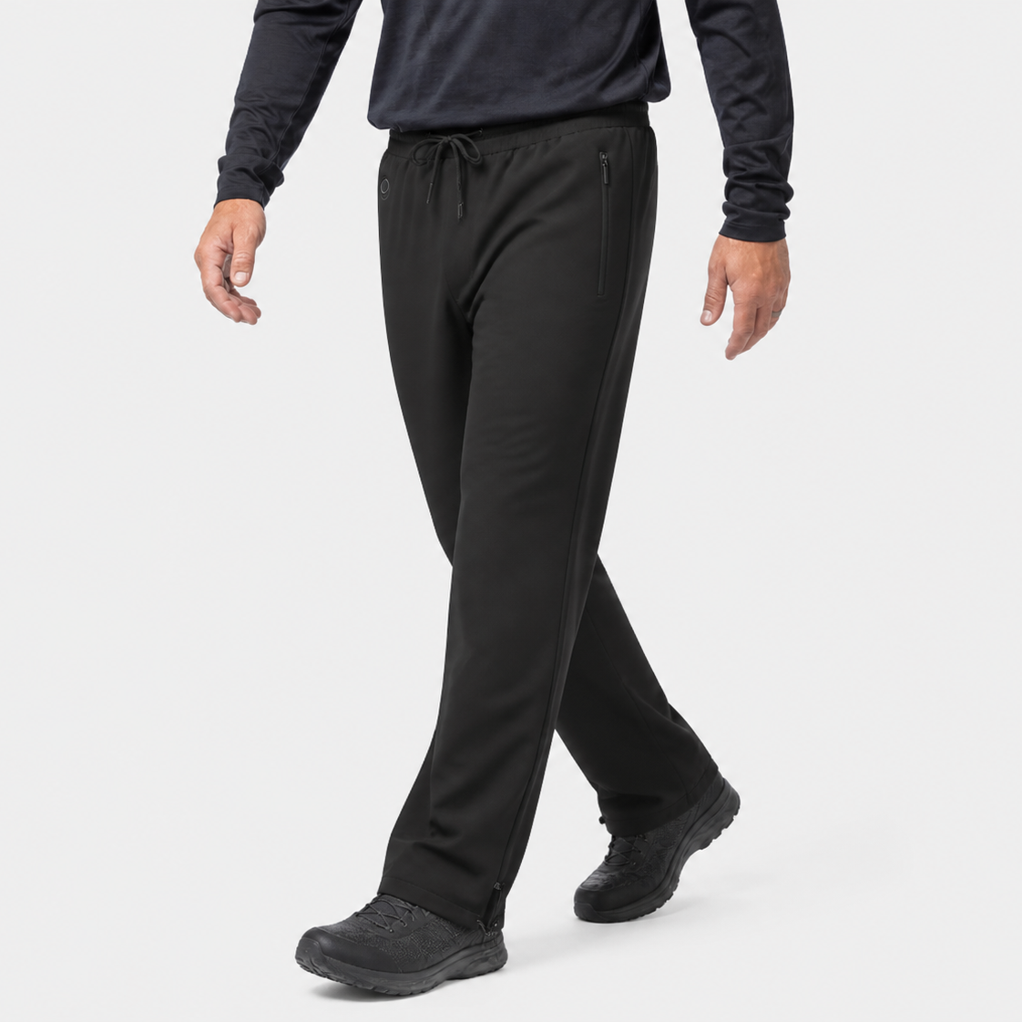Men's Smart Heated Pants for Winter Comfort-Black