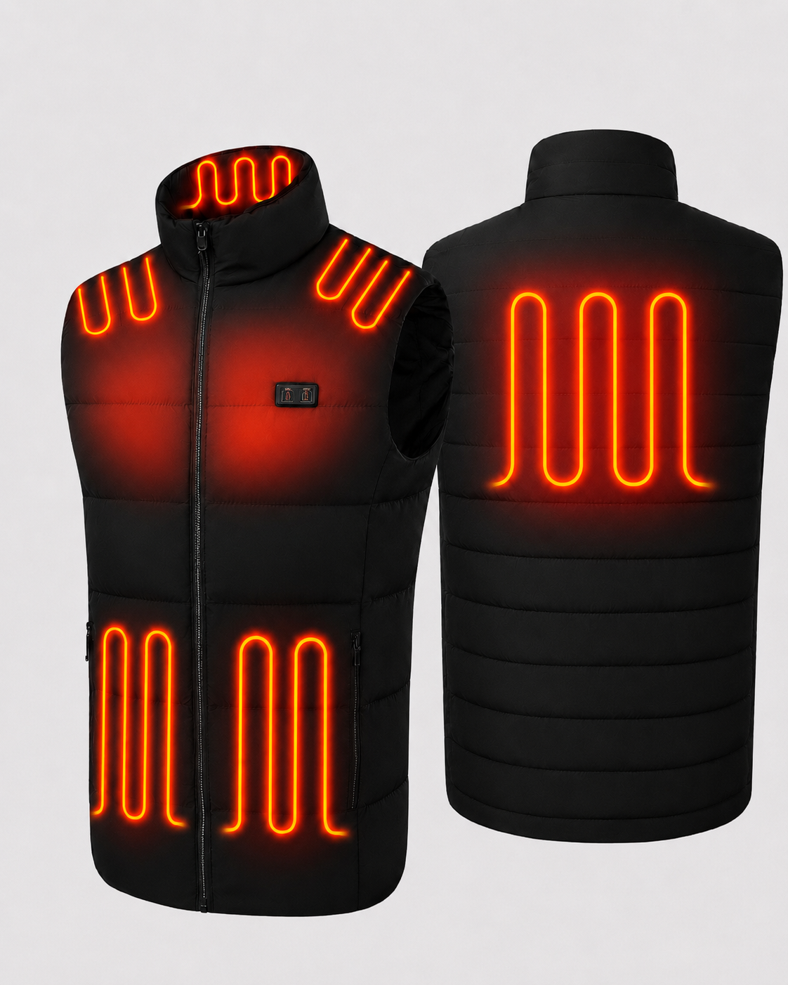 Men's 15-Zone Dual-Control Heated Vest - Black