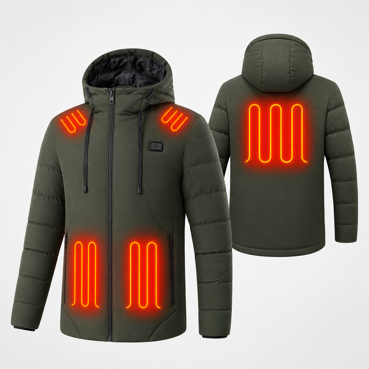 Men's 11-Zone Heated Hooded Jacket