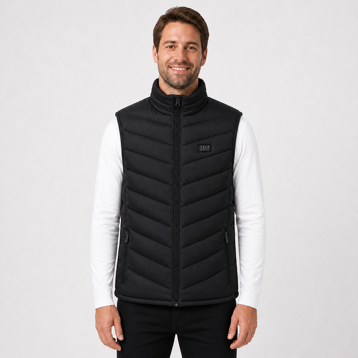 Men's Multi-Zone USB Heated Vest | Adjustable Heat for Outdoor | Black