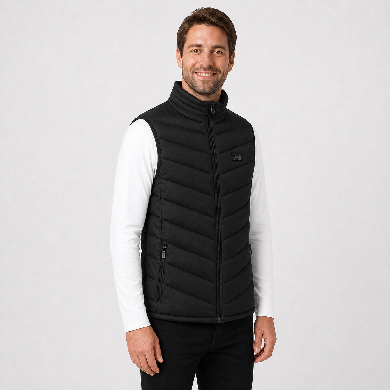 Men's Multi-Zone USB Heated Vest | Adjustable Heat for Outdoor | Black