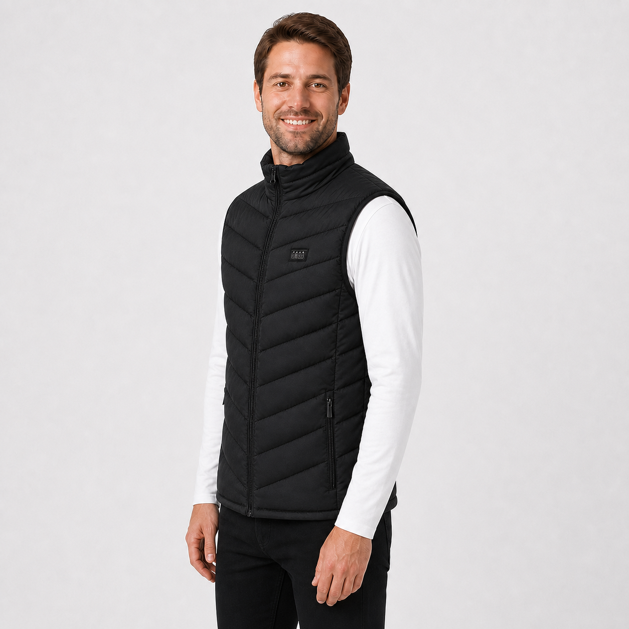 Men's Multi-Zone USB Heated Vest | Adjustable Heat for Outdoor | Black