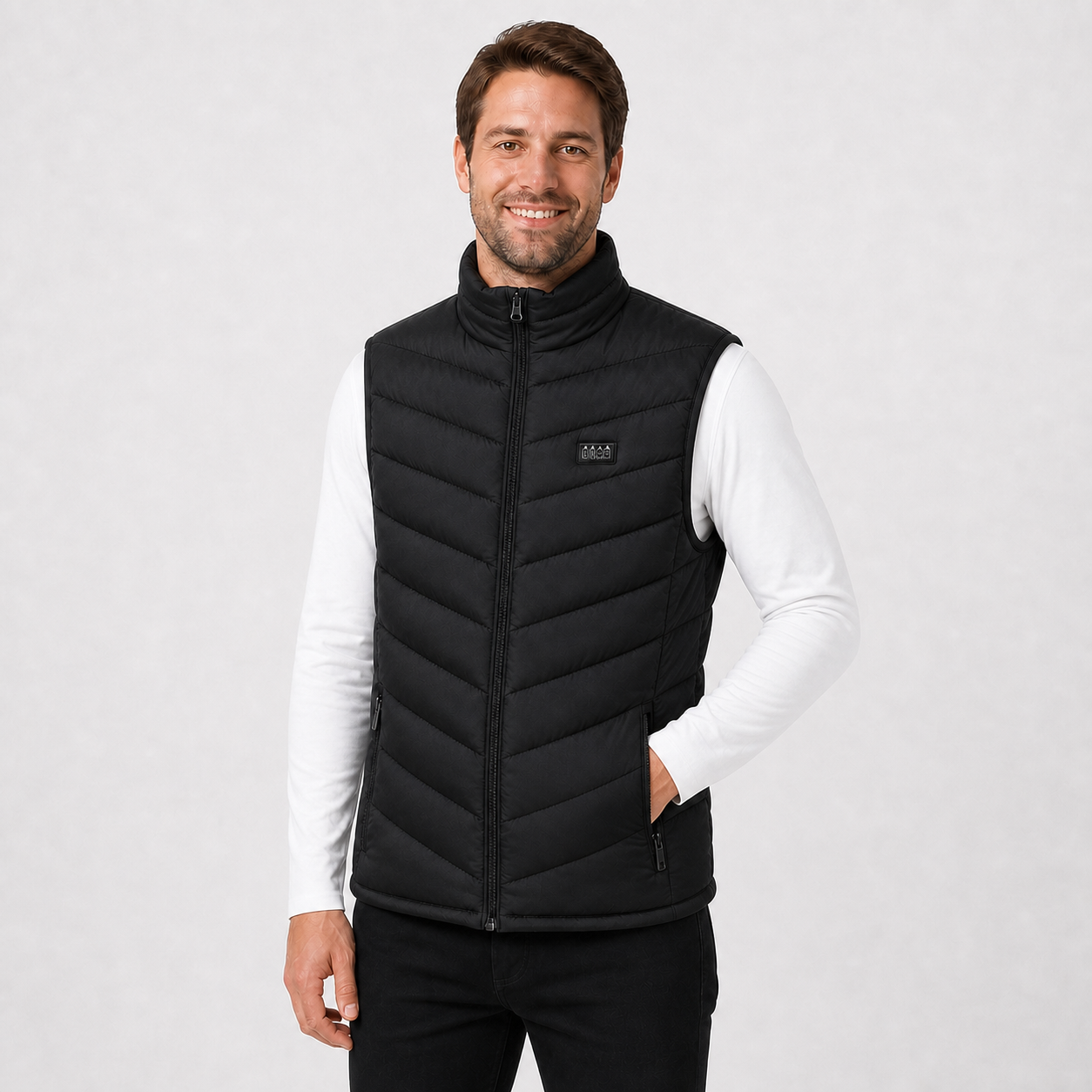 Men's Multi-Zone USB Heated Vest | Adjustable Heat for Outdoor | Black