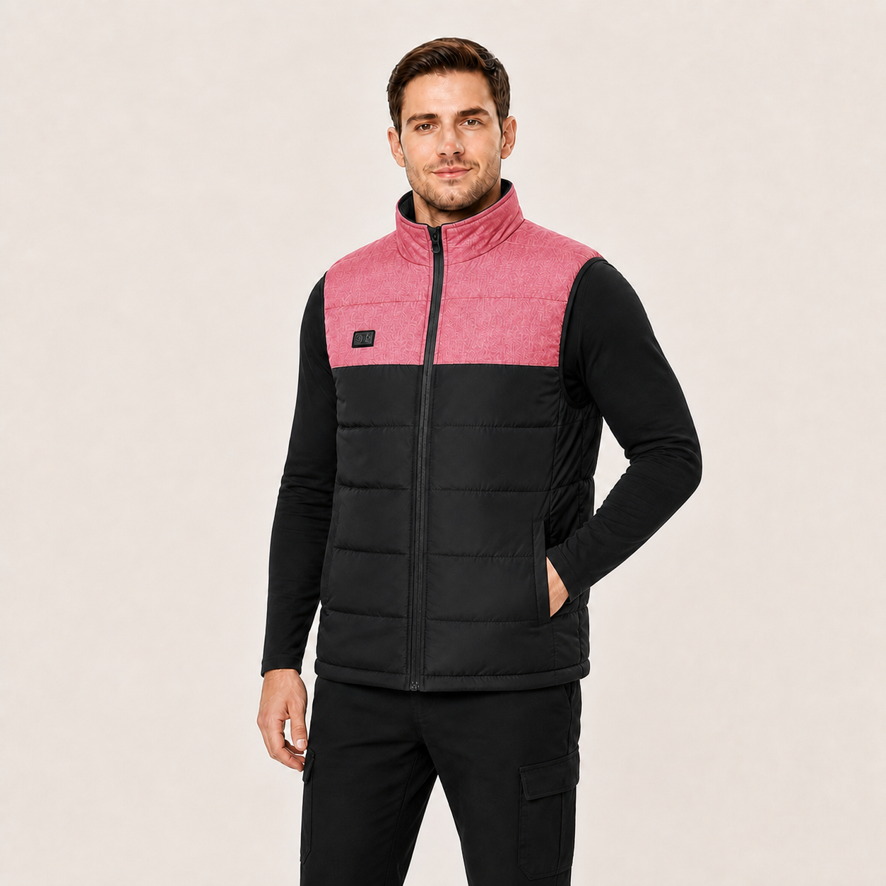 Men's 3-Level Heated Vest with Front & Back Heating | Pink