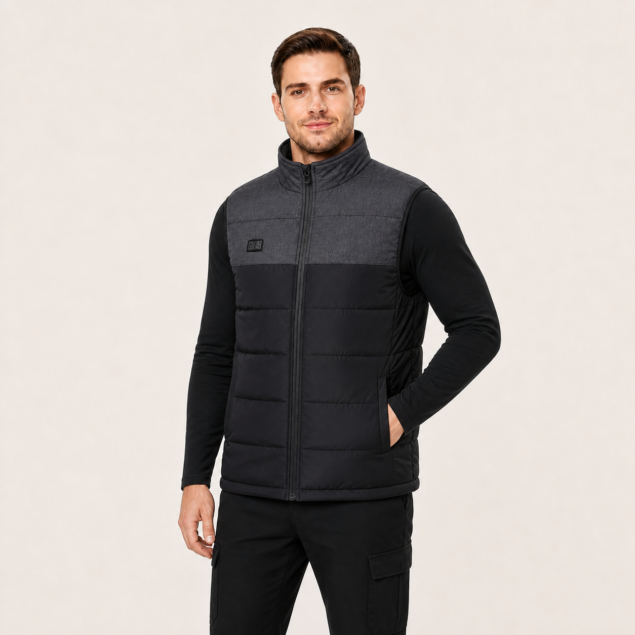 Men's 3-Level Heated Vest with Front & Back Heating | Black