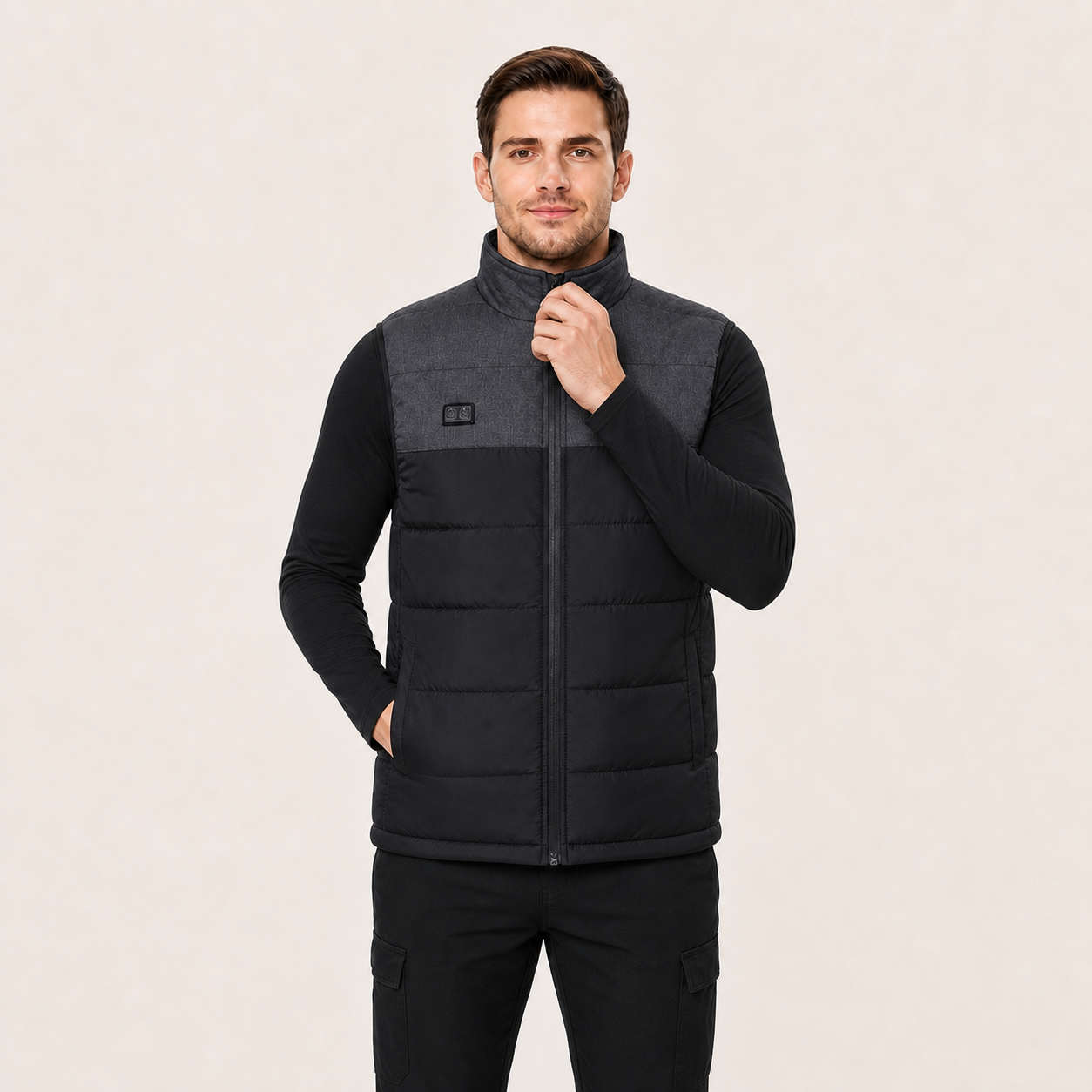 Men's 3-Level Heated Vest with Front & Back Heating | Black