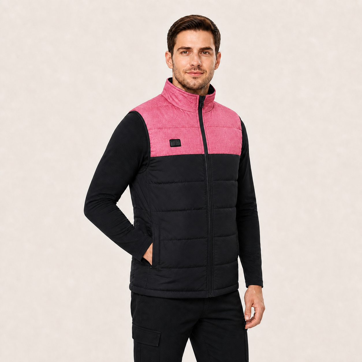 Men's 3-Level Heated Vest with Front & Back Heating | Pink