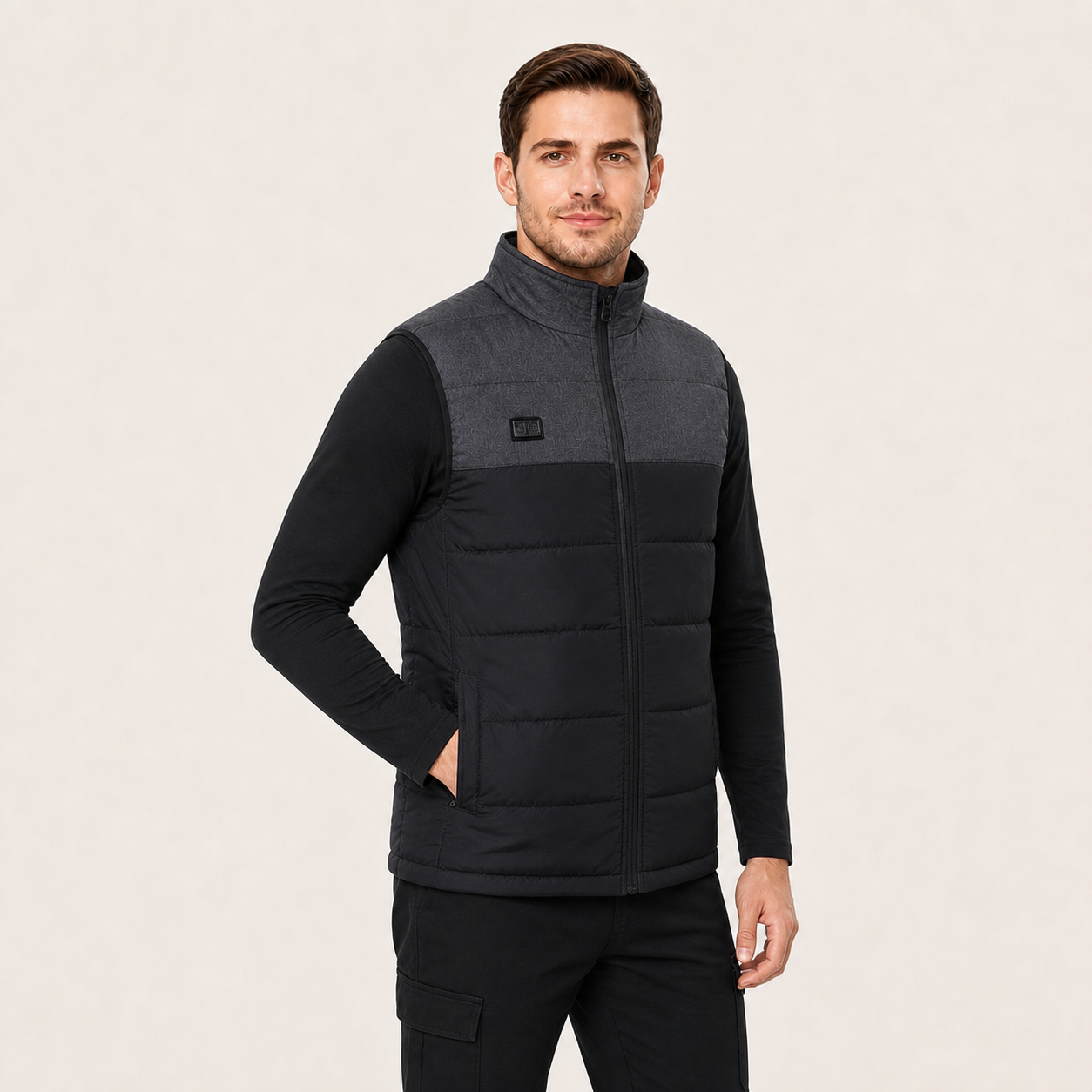 Men's 3-Level Heated Vest with Front & Back Heating | Black