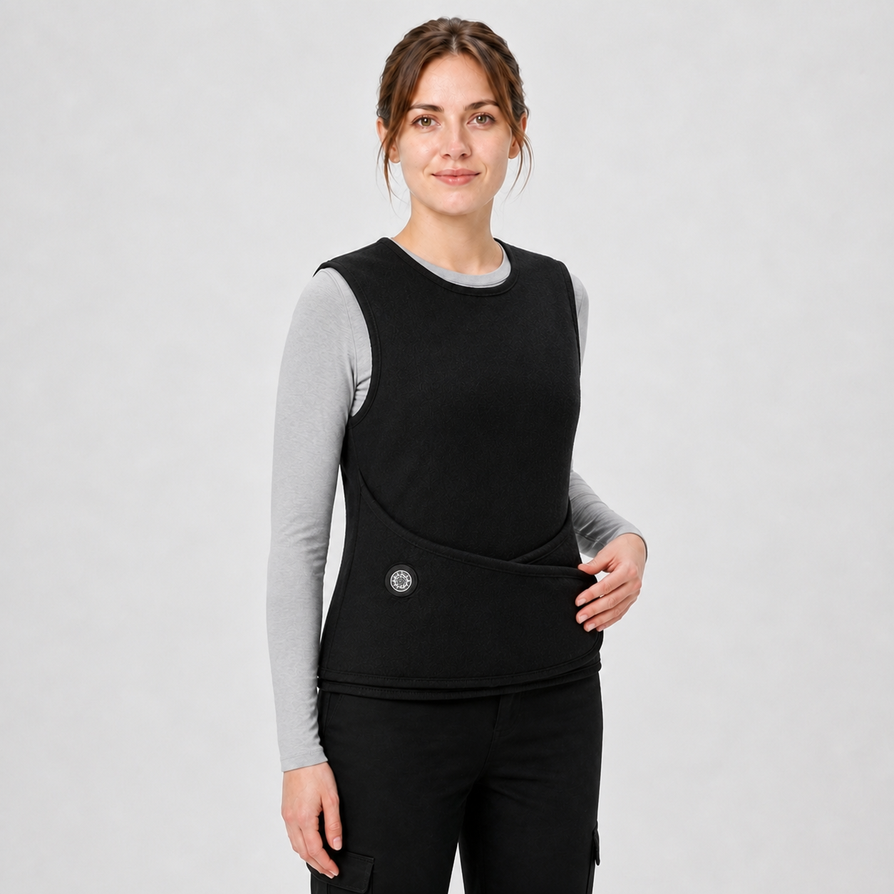 Women's Adjustable Heated Vest for Work, Travel & Outdoor Use | Black