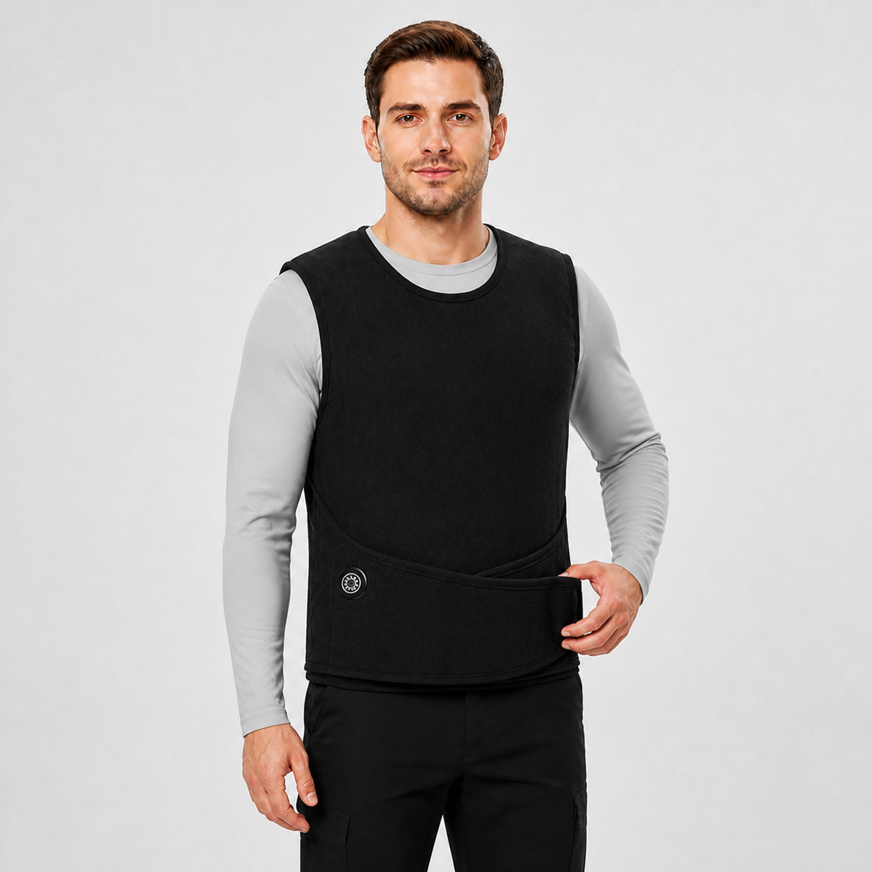 Men's Adjustable Heated Vest for Work, Travel & Outdoor Use | Black