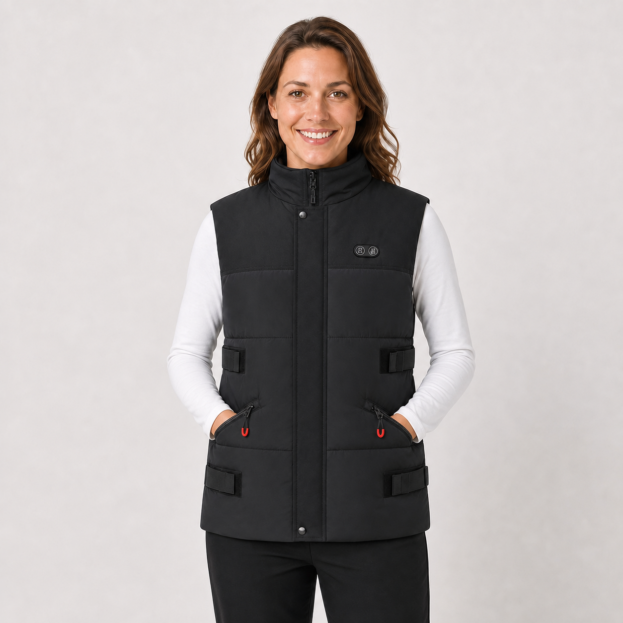 Women's Premium Heated Vest Designed for Cold Weather Comfort-Black