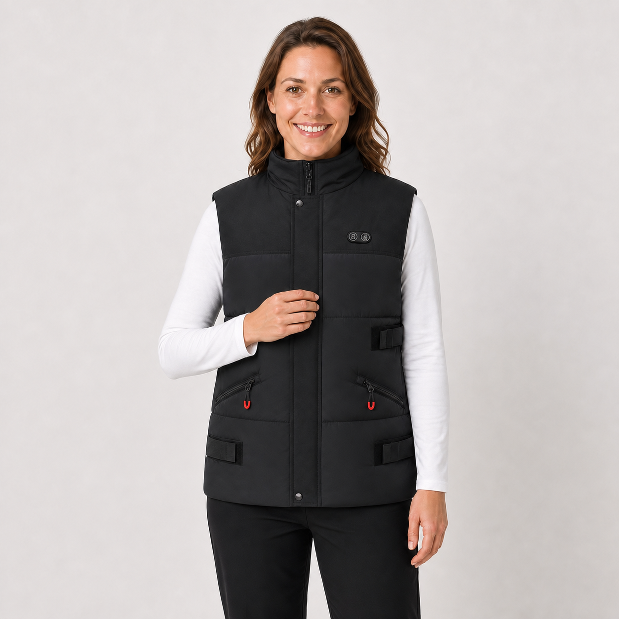 Women's Premium Heated Vest Designed for Cold Weather Comfort-Black