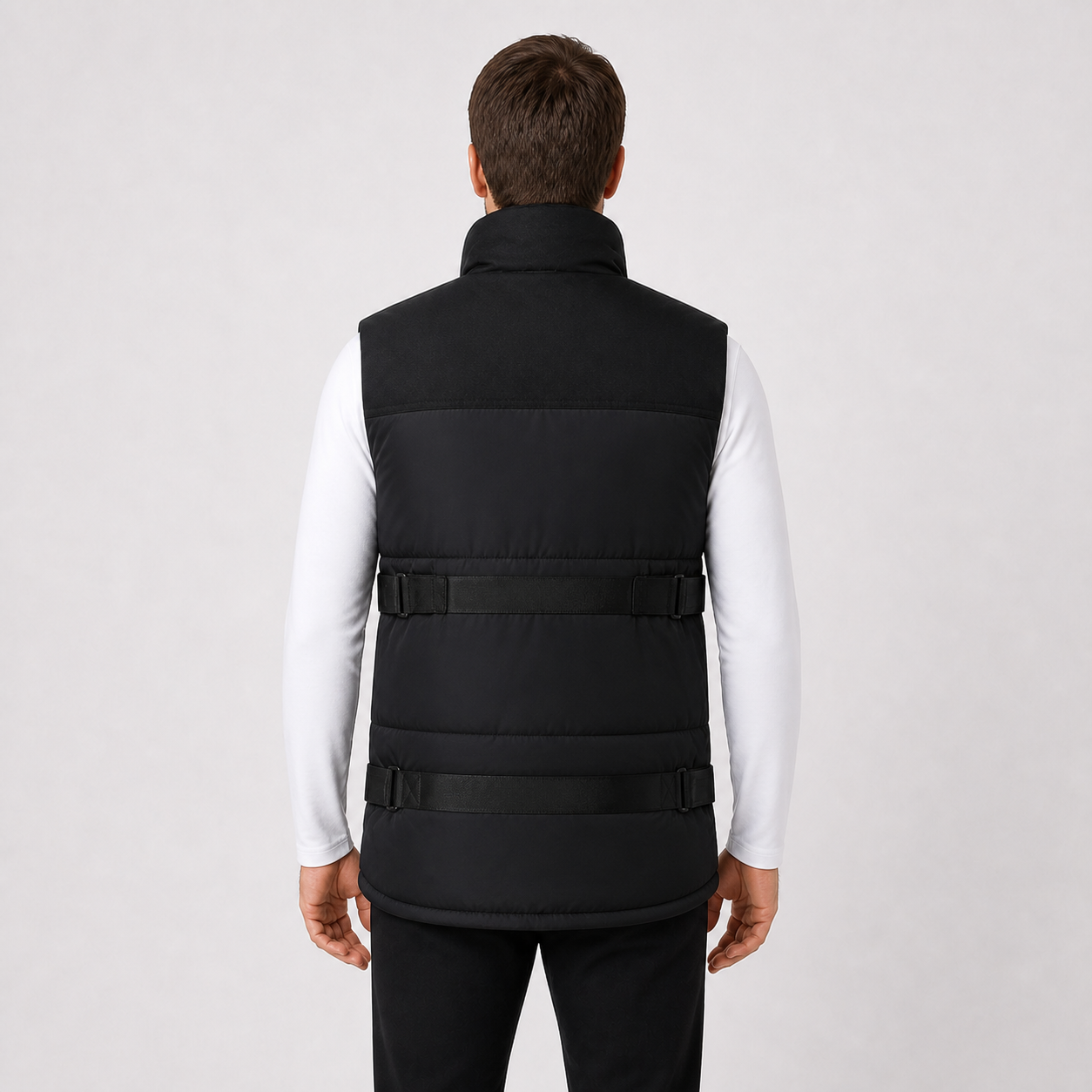 Men's Premium Heated Vest Designed for Cold Weather Comfort-Black