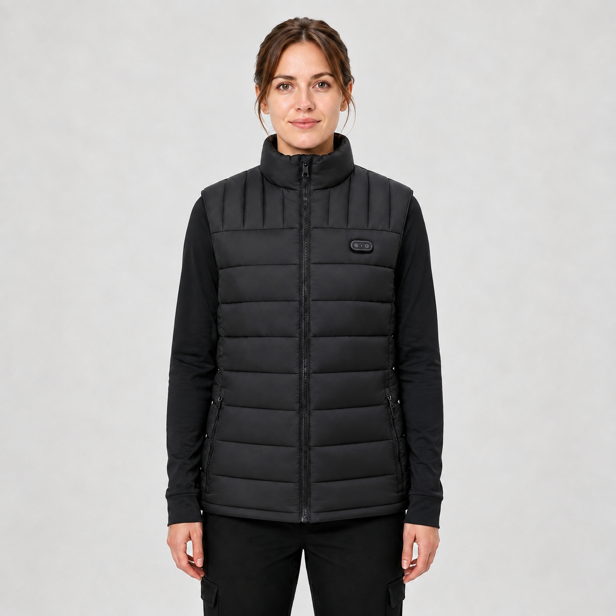 Women's Premium Heated Vest for Outdoor Winter Adventures-Black