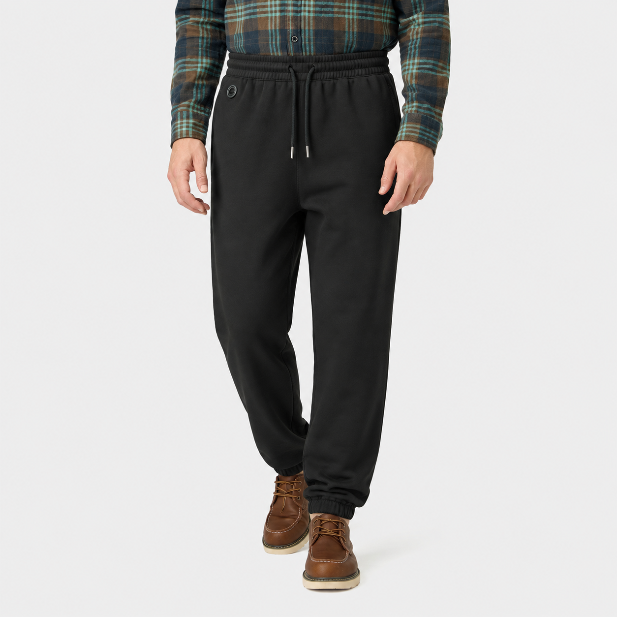 Men's Smart Heated Sweatpants with Adjustable Warmth-Black