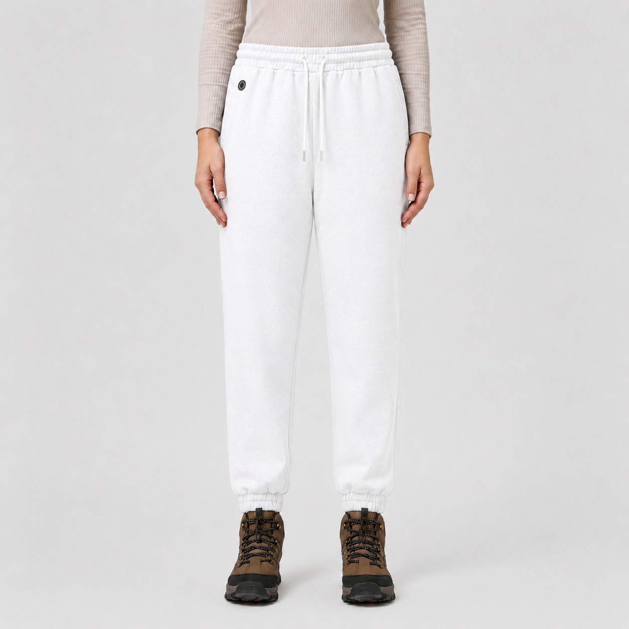 Women's Smart Heated Sweatpants with Adjustable Warmth-Gray
