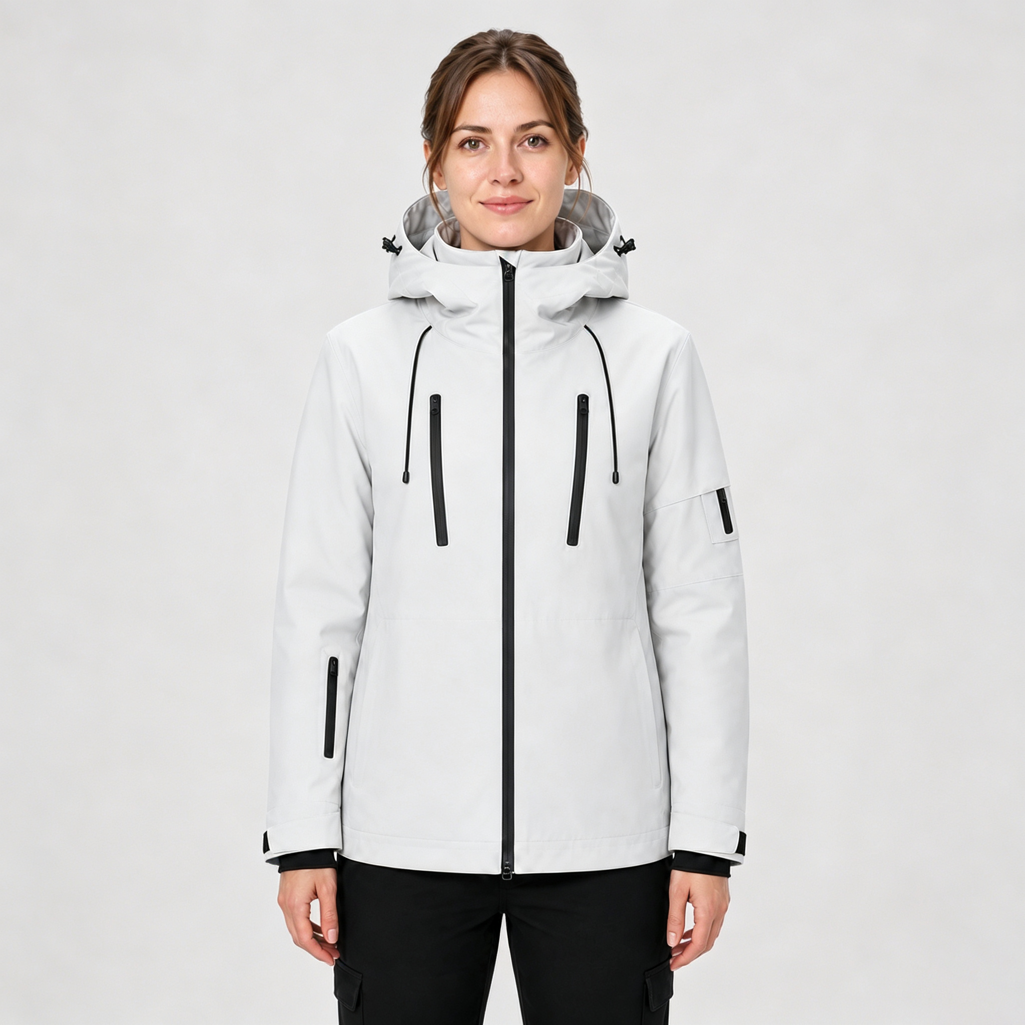 Women's Packable Performance Rain Jacket - Soft Warm Grey