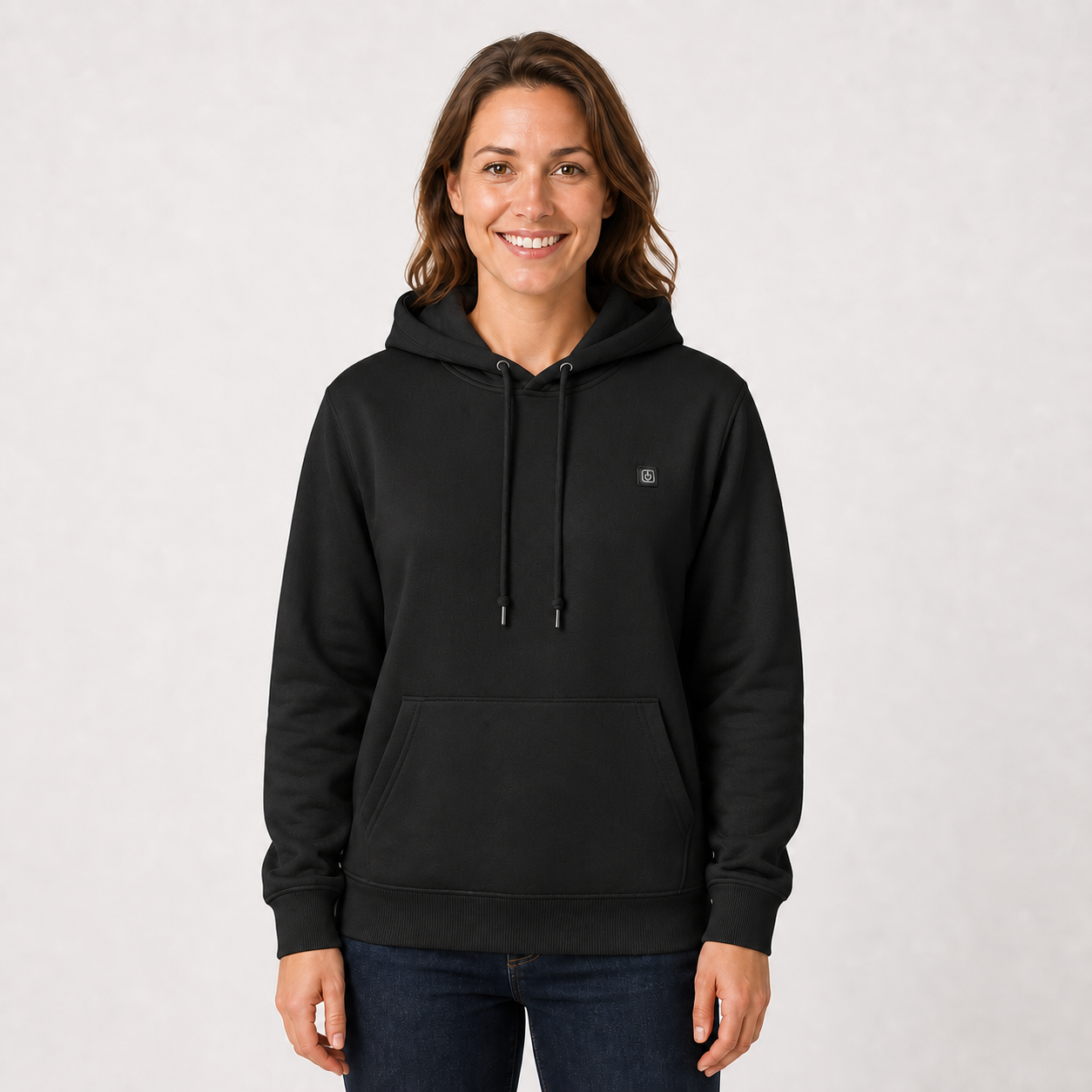 Women‘’s 5-Zone Smart Heated Pullover Hoodie — Black