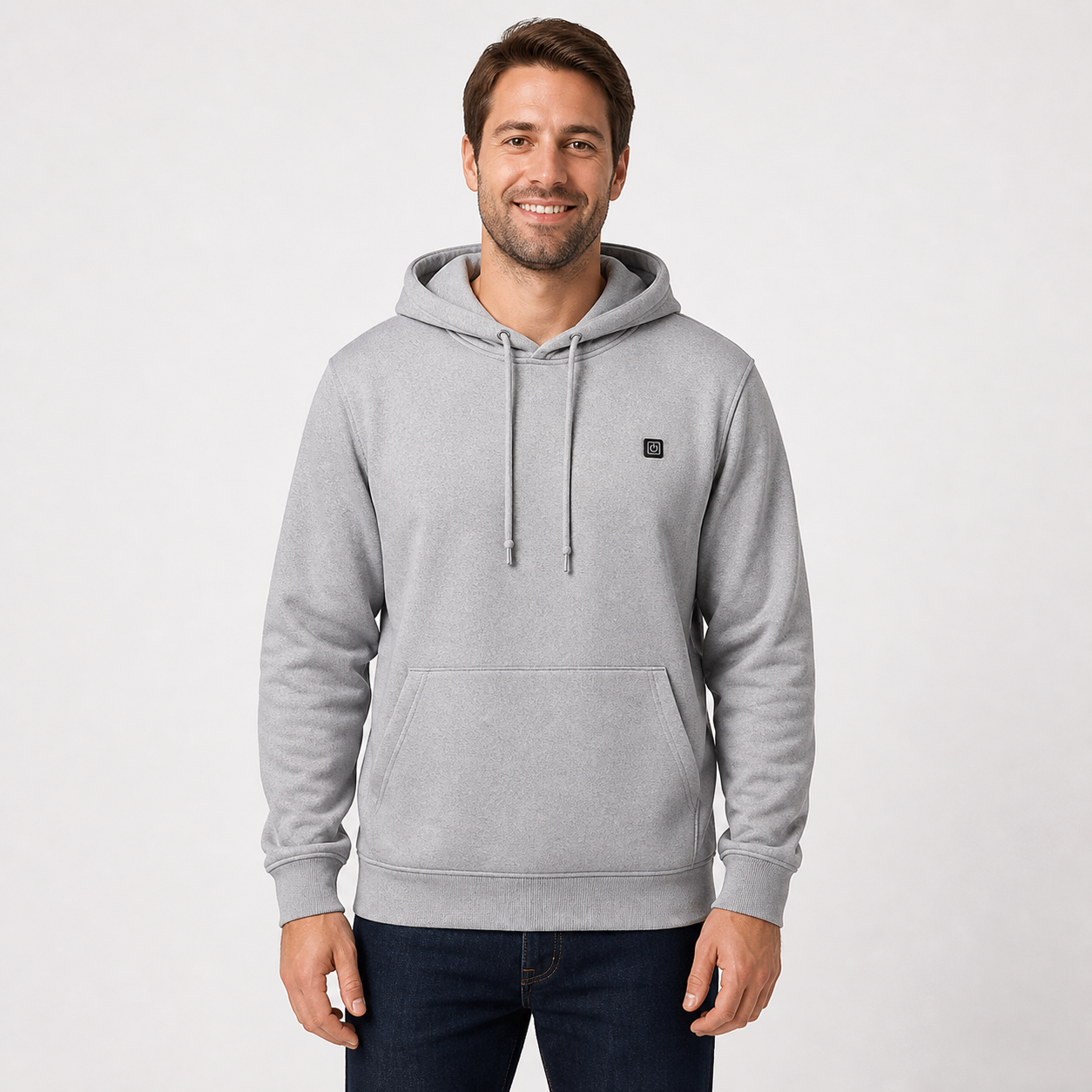Men’s 5-Zone Smart Heated Pullover Hoodie — 3 Heat Levels, 5V USB Powered