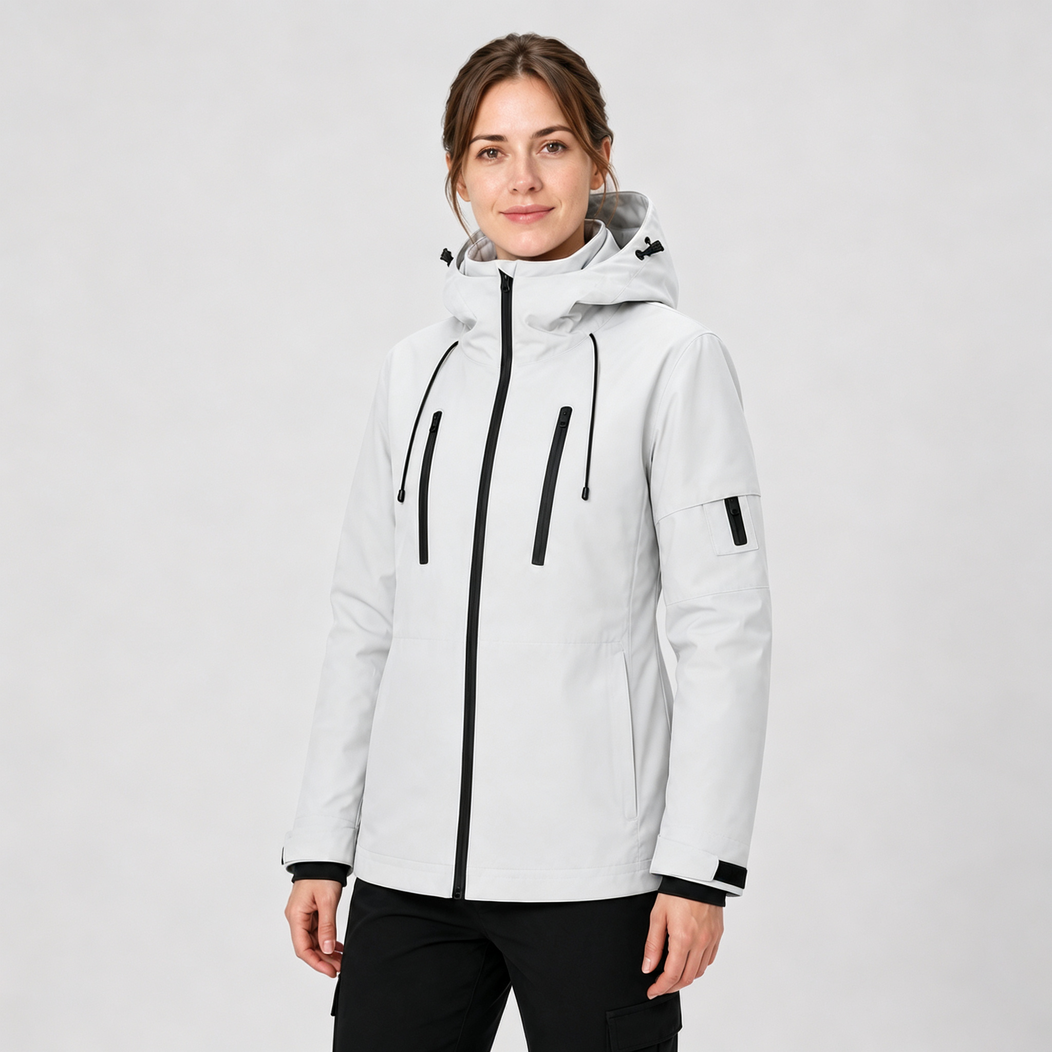 Women's Packable Performance Rain Jacket - Soft Warm Grey