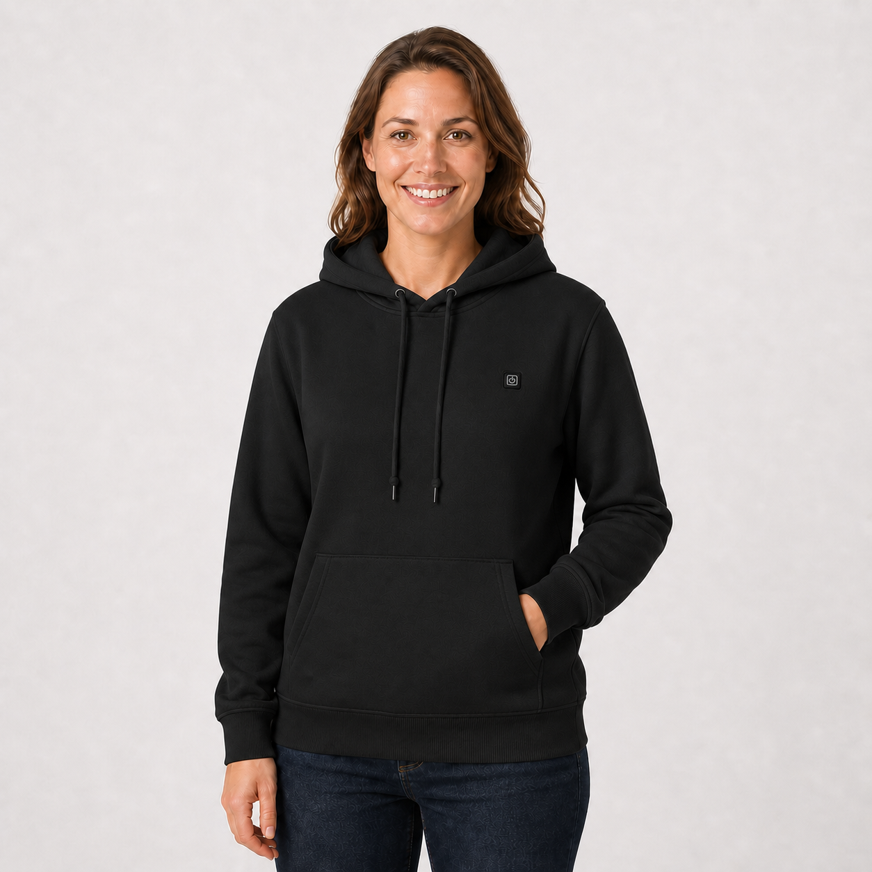 Women‘’s 5-Zone Smart Heated Pullover Hoodie — Black