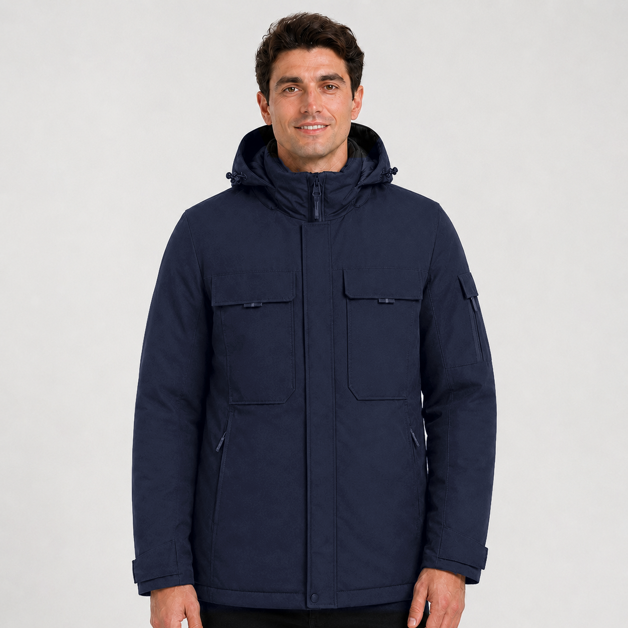 Men's 9-Zone Heated Winter Jacket with Detachable Hood