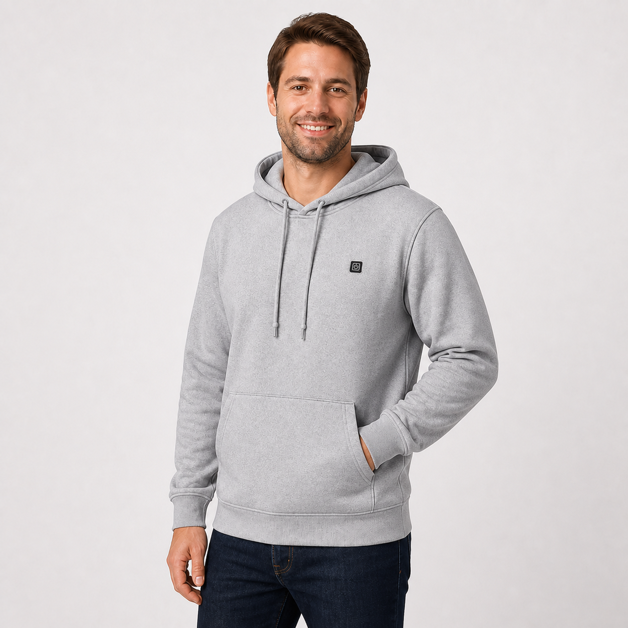 Men’s 5-Zone Smart Heated Pullover Hoodie — 3 Heat Levels, 5V USB Powered