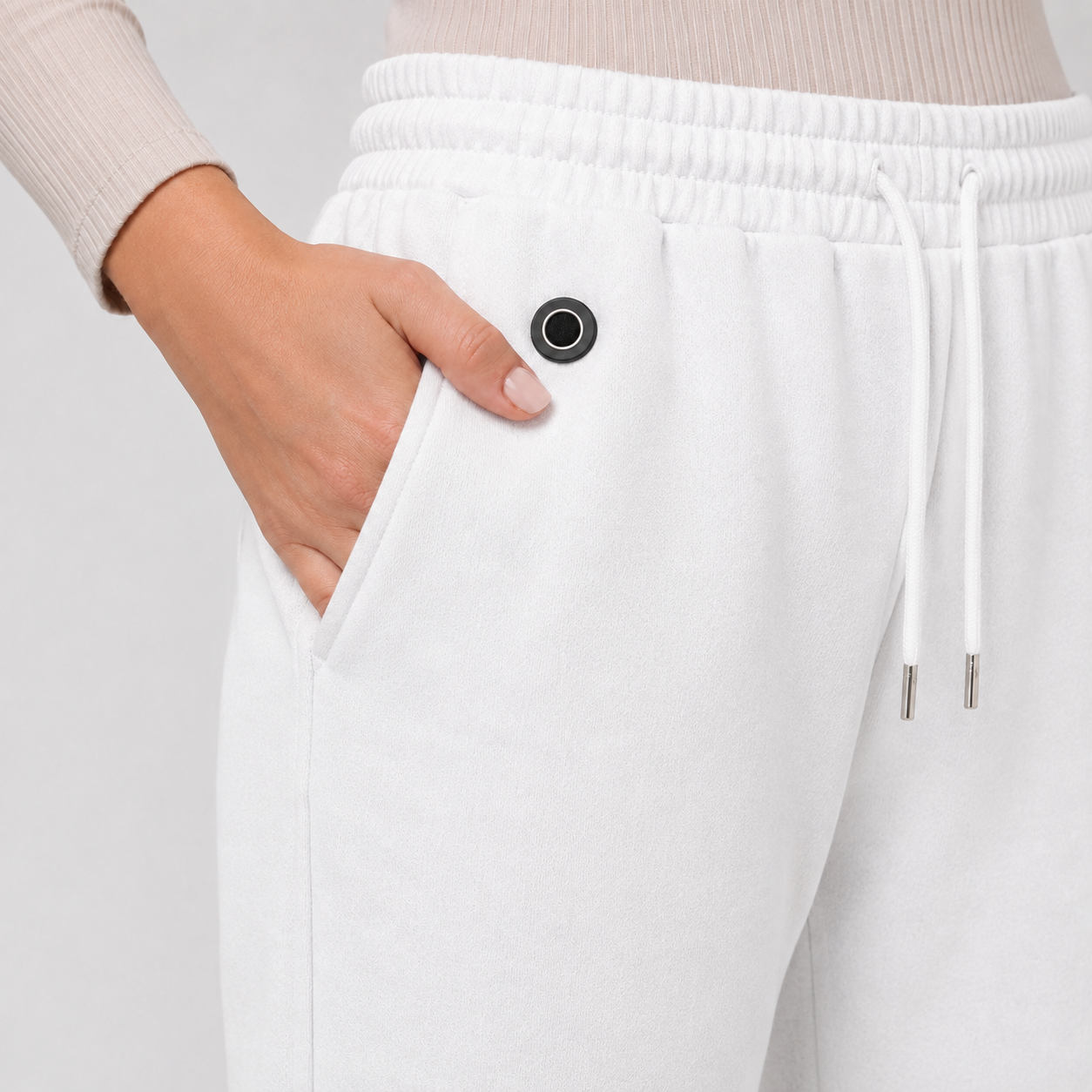 Women's Smart Heated Sweatpants with Adjustable Warmth-Gray