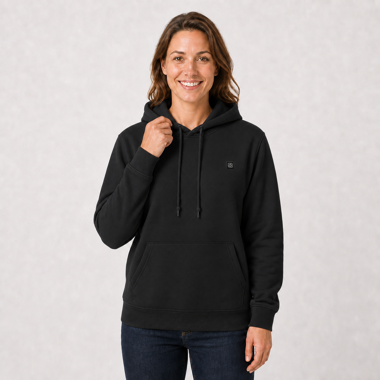 Women‘’s 5-Zone Smart Heated Pullover Hoodie — Black