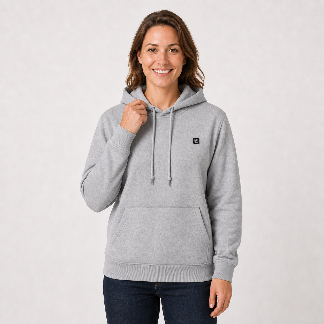 Women‘’s 5-Zone Smart Heated Pullover Hoodie — 3 Heat Levels, 5V USB Powered