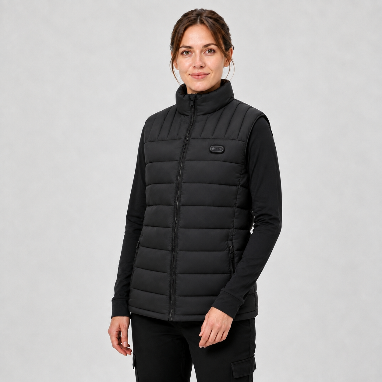 Women's Premium Heated Vest for Outdoor Winter Adventures-Black
