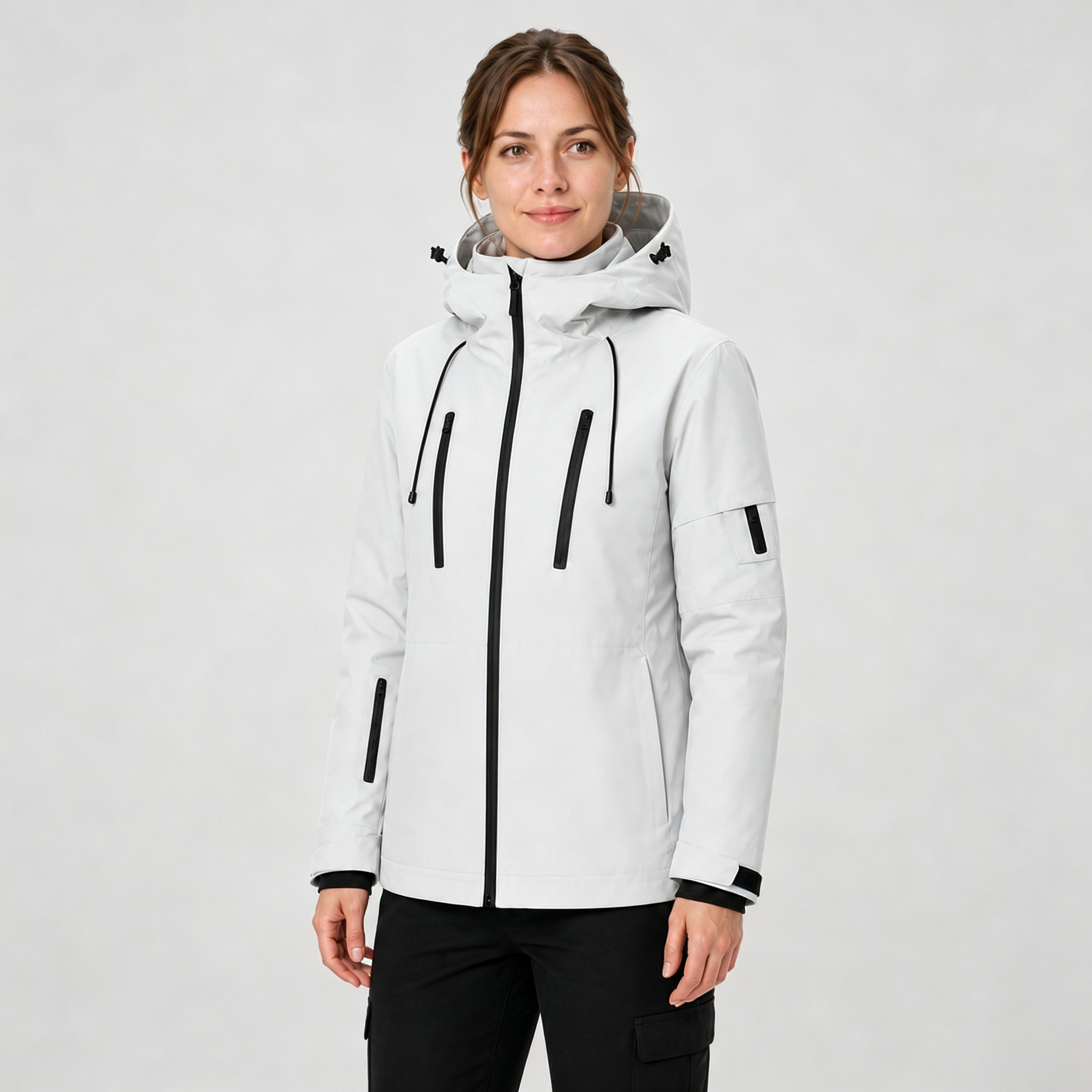 Women's Packable Performance Rain Jacket - Soft Warm Grey