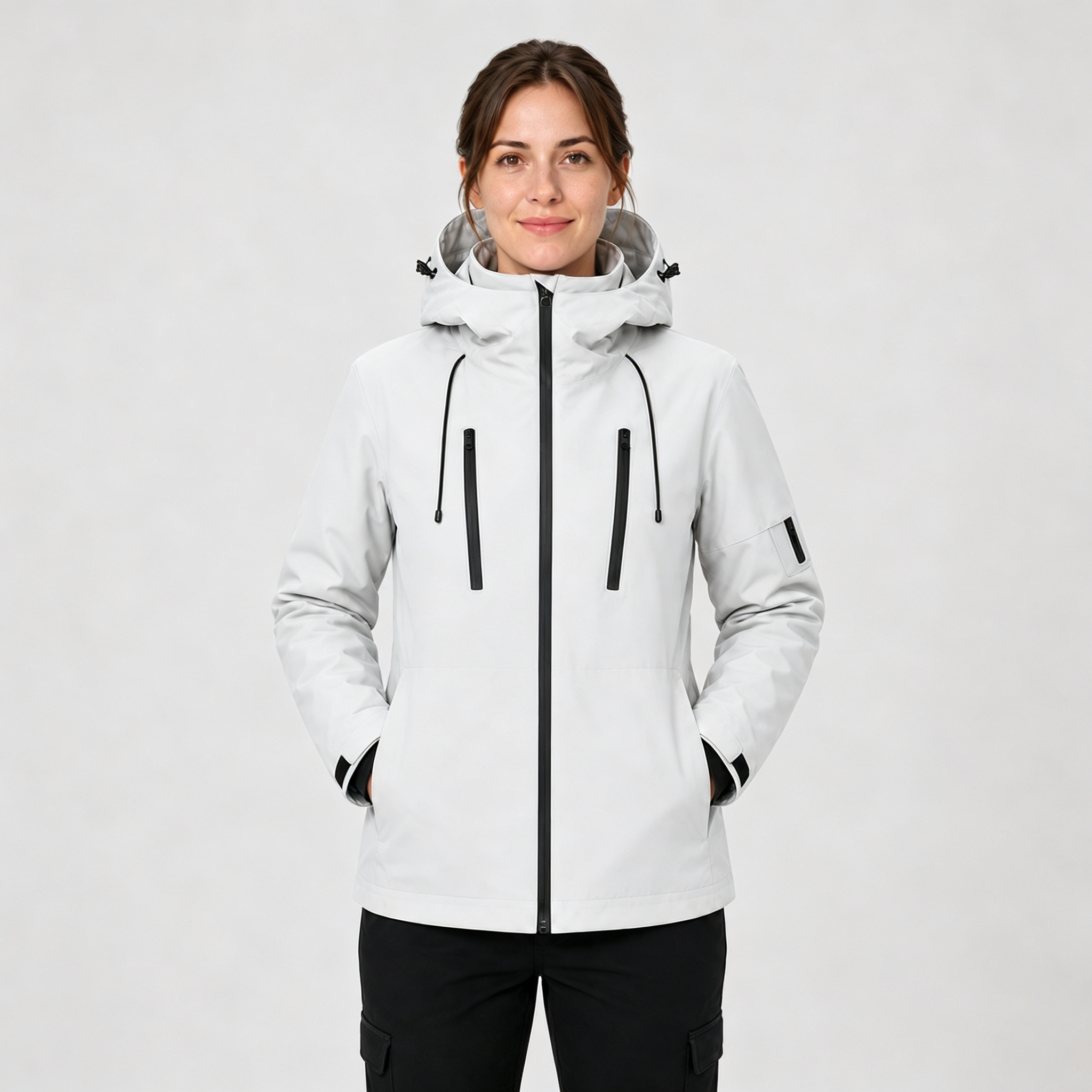 Women's Packable Performance Rain Jacket - Soft Warm Grey