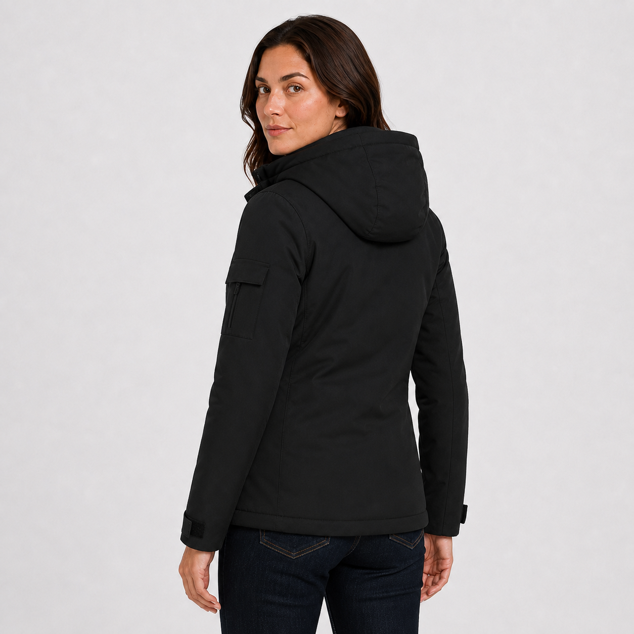 Women's 9-Zone Heated Winter Jacket with Detachable Hood