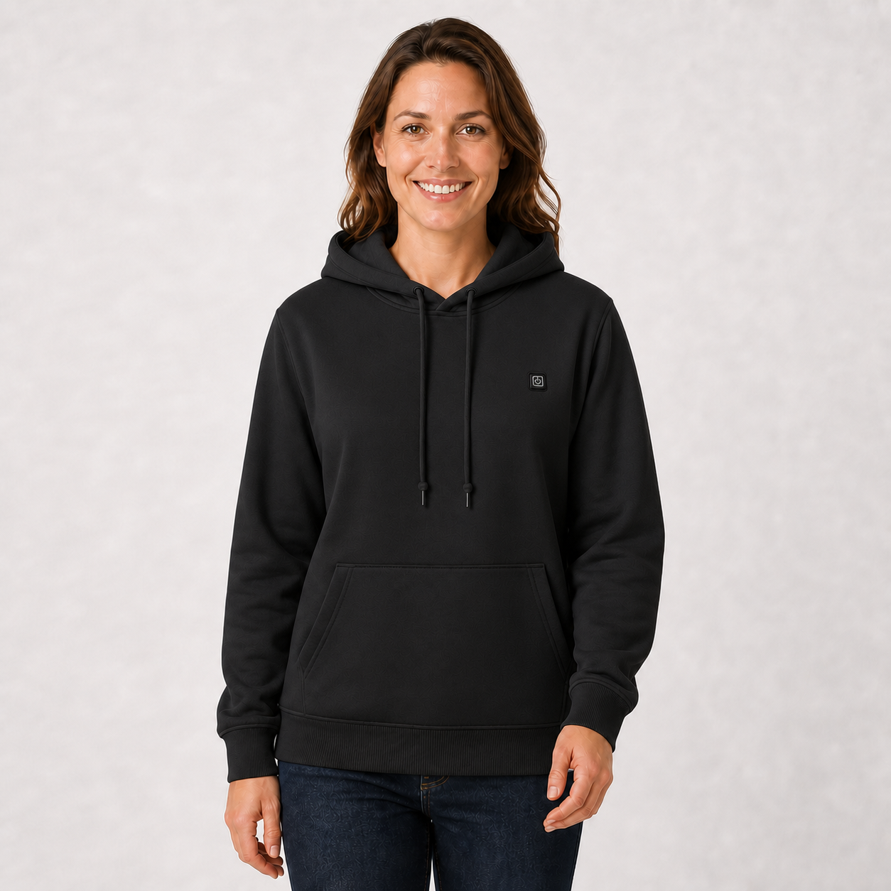 Women‘’s 5-Zone Smart Heated Pullover Hoodie — Black