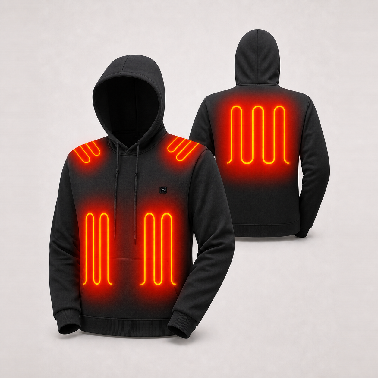 Women‘’s 5-Zone Smart Heated Pullover Hoodie — Black