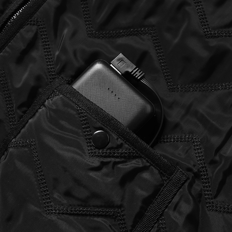 Men's Rechargeable Heated Vest for Outdoors l Black