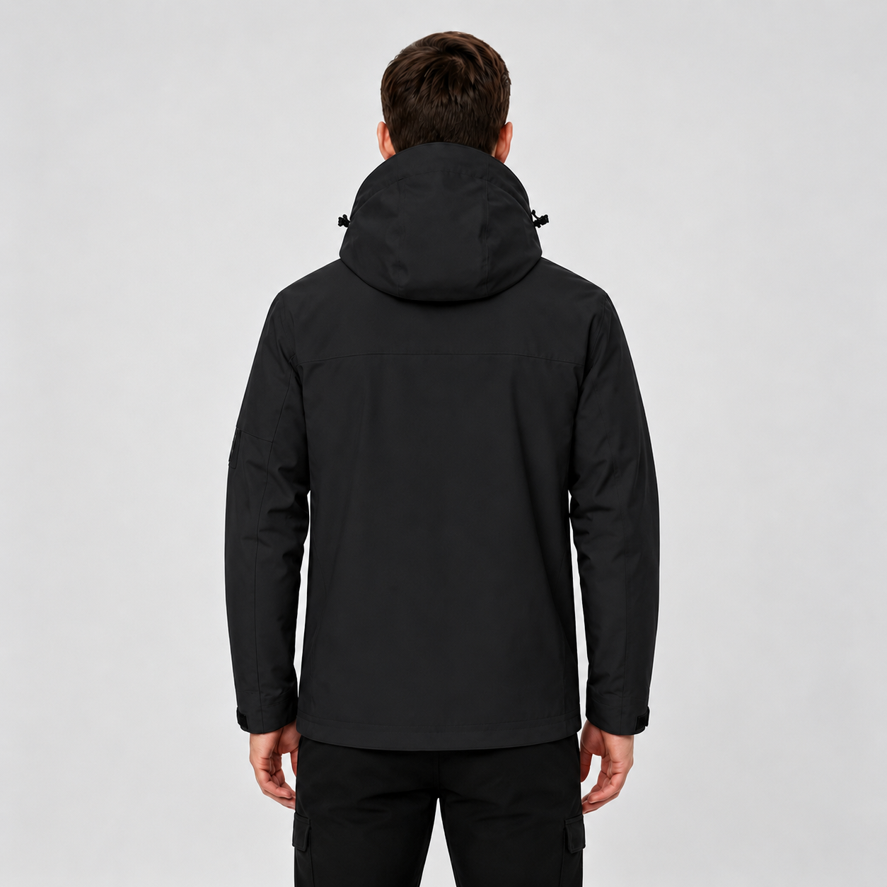 Men's Packable Performance Rain Jacket - Soft Warm Black