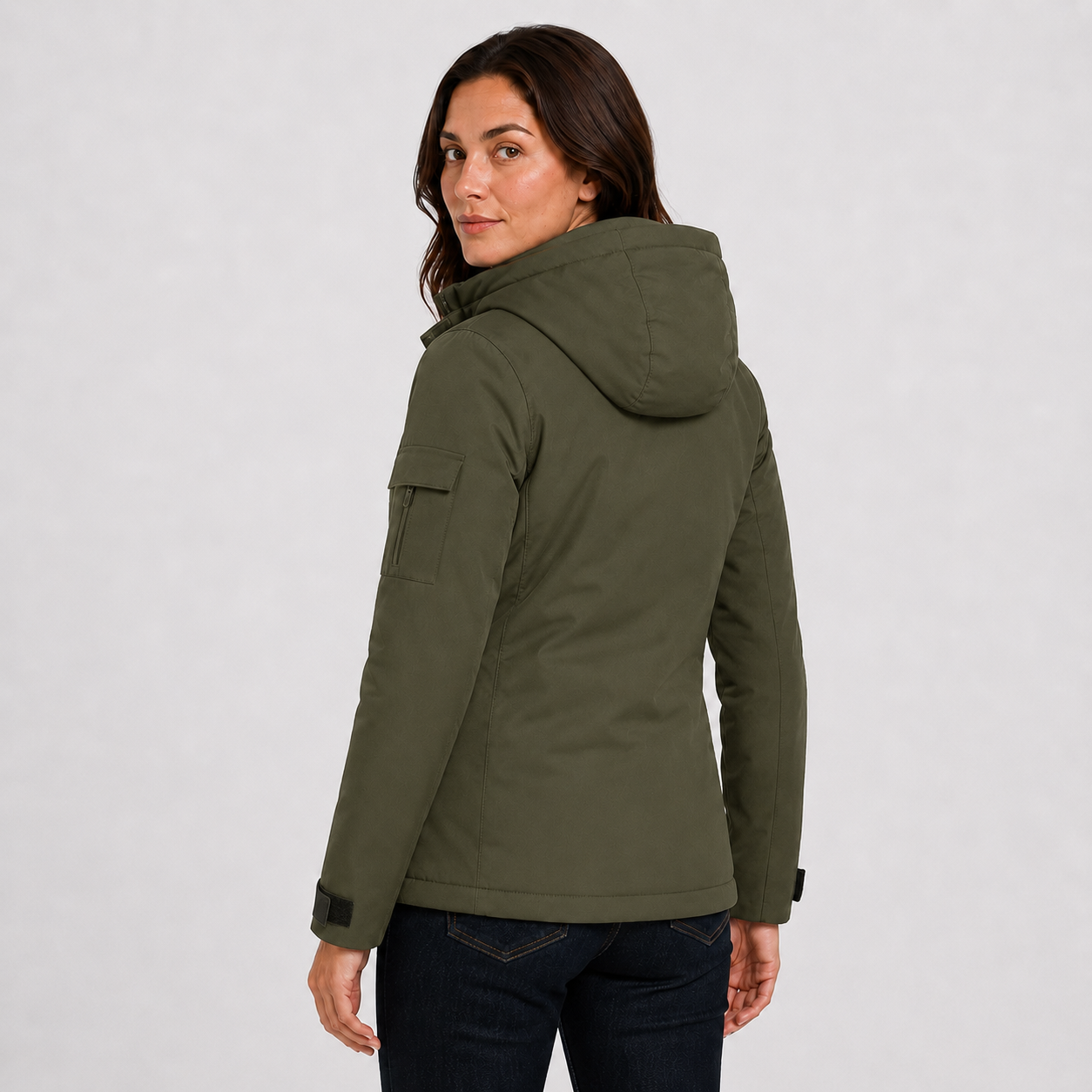 Women's 9-Zone Heated Winter Jacket with Detachable Hood