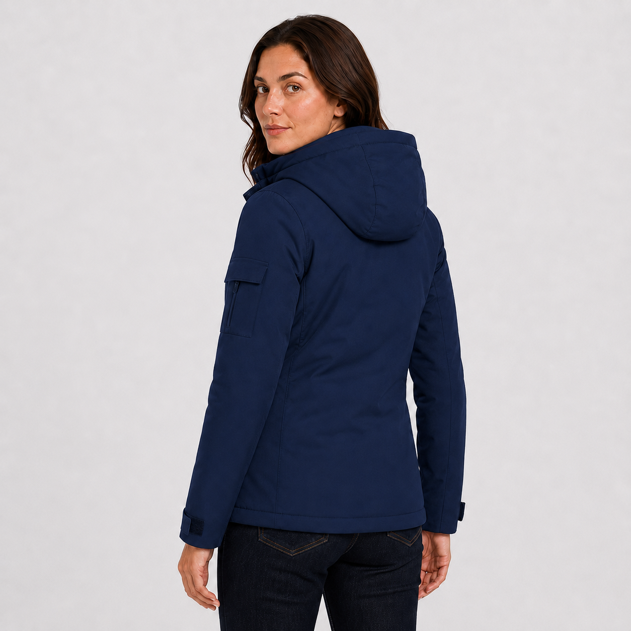 Women's 9-Zone Heated Winter Jacket with Detachable Hood